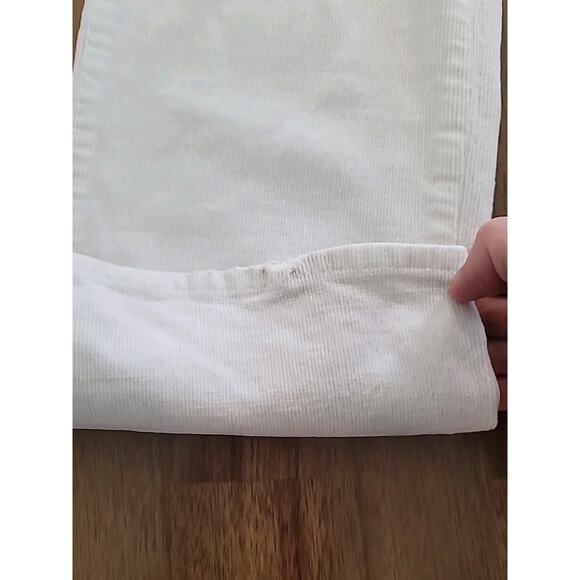 VTG Y2K Bebe Minimalist Corduroy Low Rise Bootcut Jeans Size 26 Ivory USA EUC - Picture 9 of 10